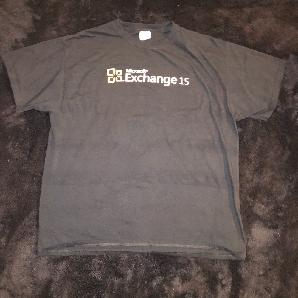 Microsoft Black Exchange 15 Logo Tee - Men